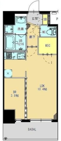 庄内駅 徒歩5分 10階の物件間取画像